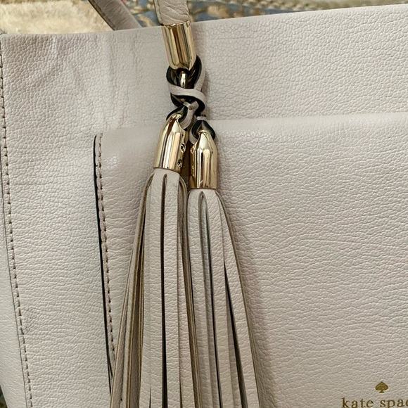 Kate Spade | Longacre Court Cal Pebble Tassel Tote Bag - Picture 3 of 14